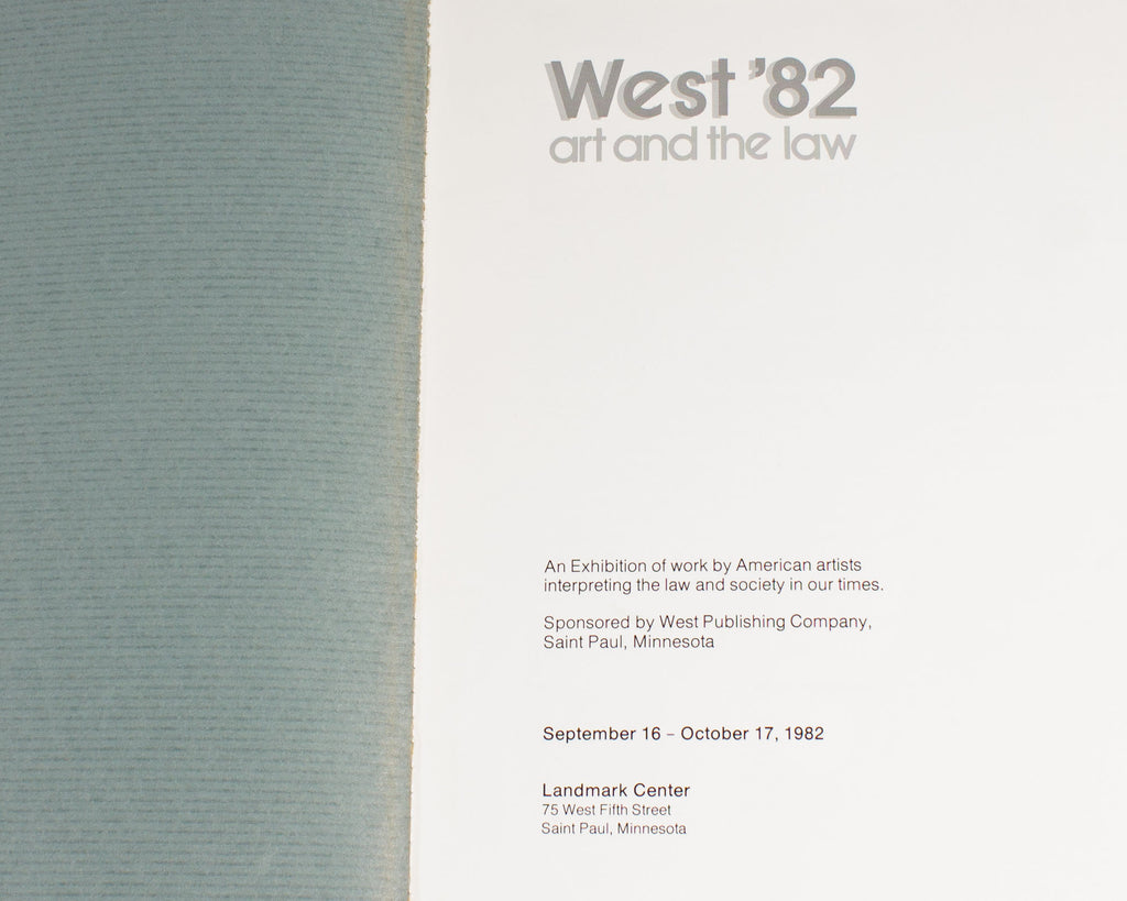 Gerard L. Cafesijan “West ‘82 art and the law” 1982 Exhibition Catalogue