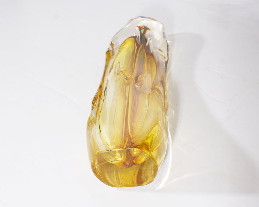 Paul Manners Signed Art Glass Sculpture