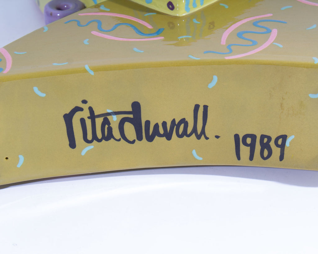Rita Duvall Signed 1989 Postmodern Ceramic Vessel