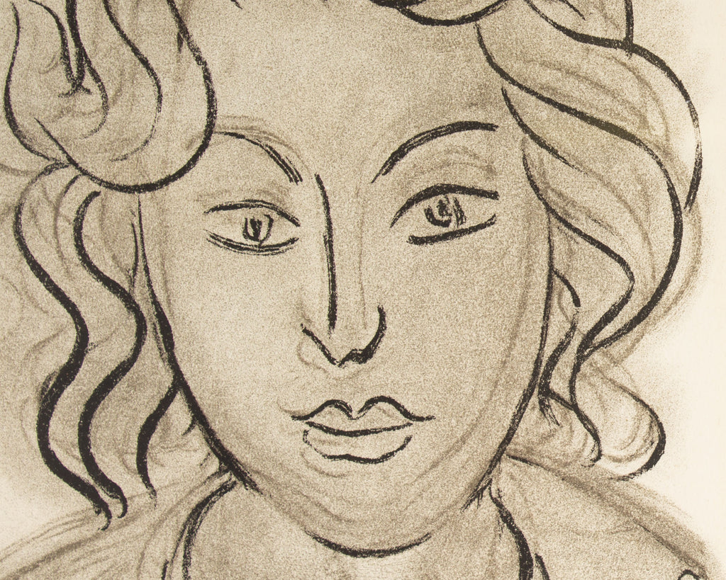 Henri Matisse 1939 “Tête de Femme” Lithograph from Verve, No. 5/6