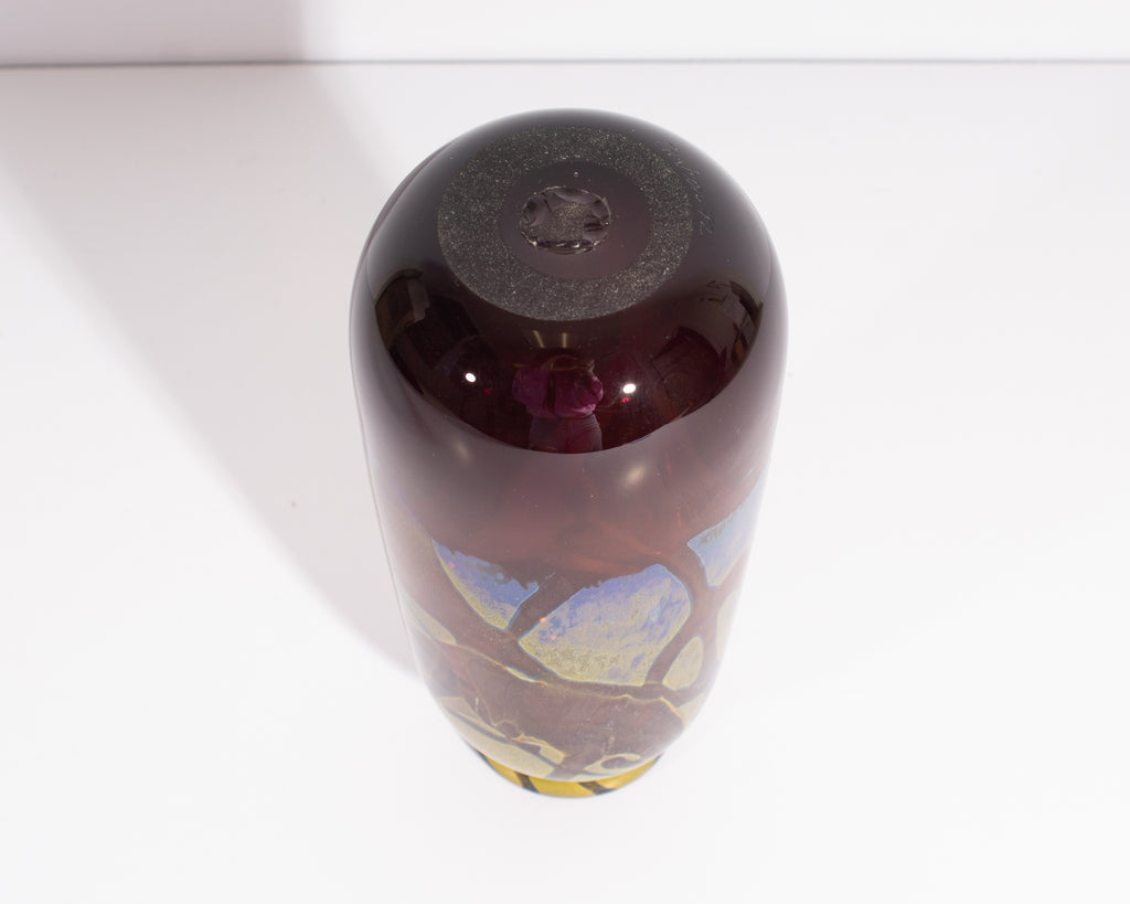 Donald Carlson Signed 1972 Art Glass Vase