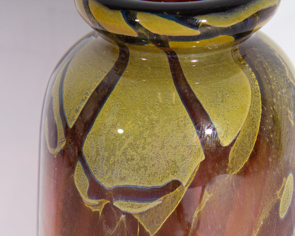 Donald Carlson Signed 1972 Art Glass Vase