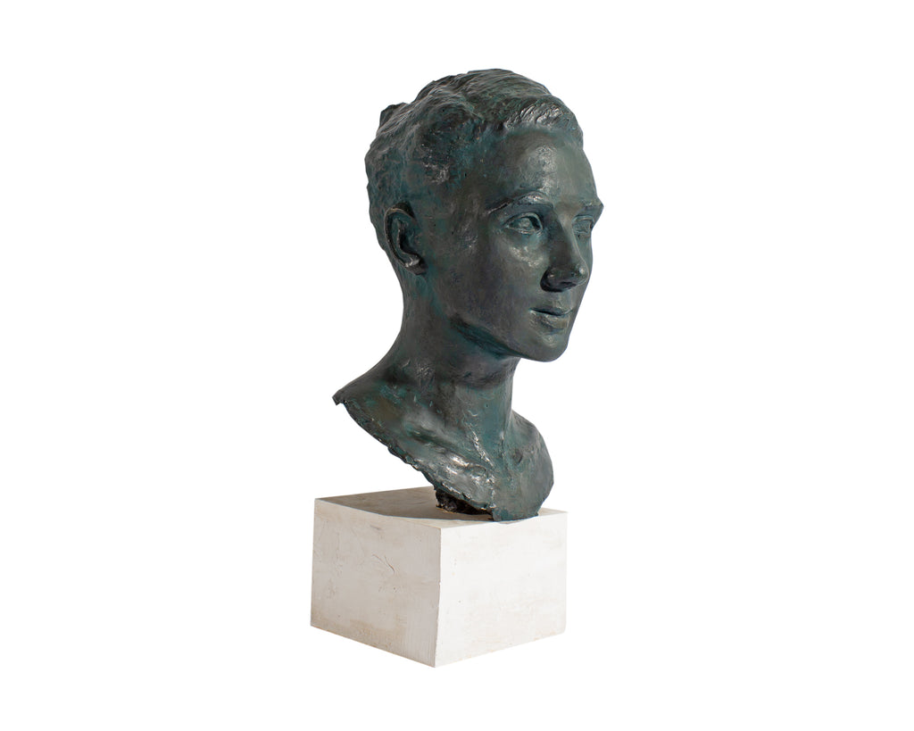 Peter Bruning Plaster Bust of a Woman