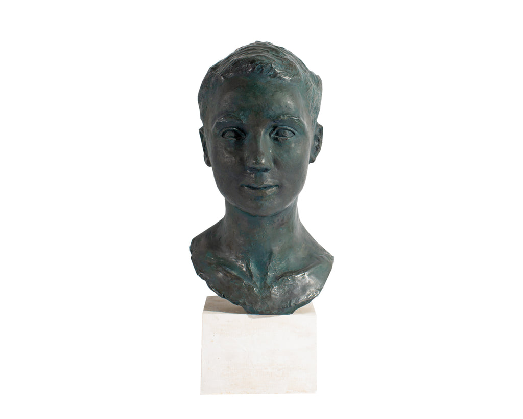Peter Bruning Plaster Bust of a Woman