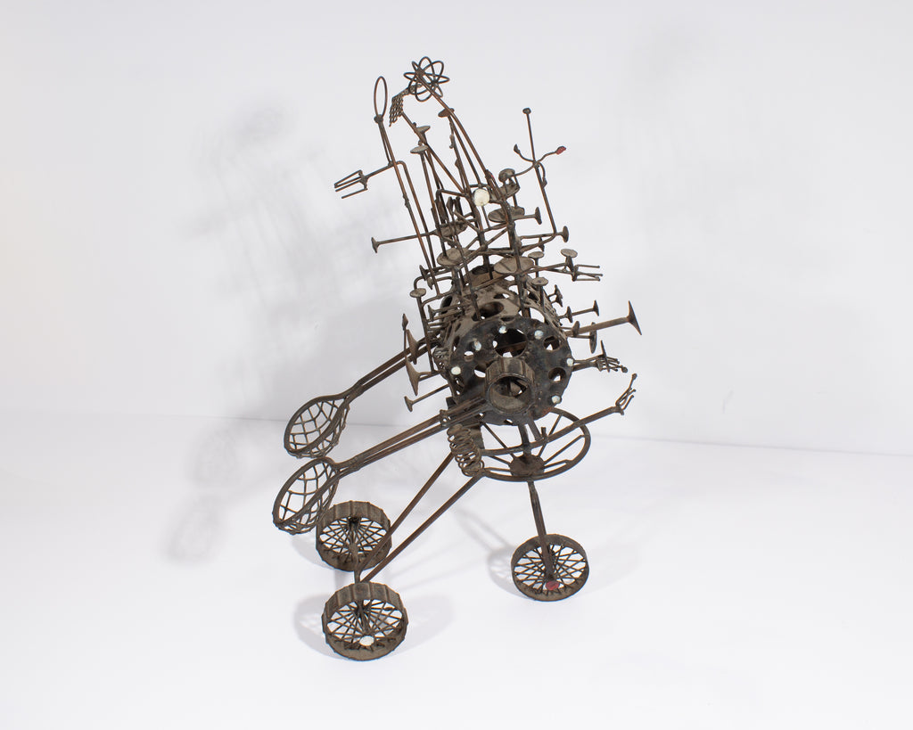 Joseph A. Burlini 1968 Signed Metal Tricycle Sculpture