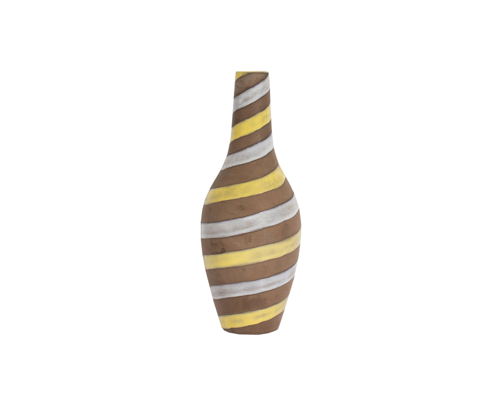 Ingrid Atterberg Upsala-Ekeby Swedish Spiral Ceramic 8” Vase