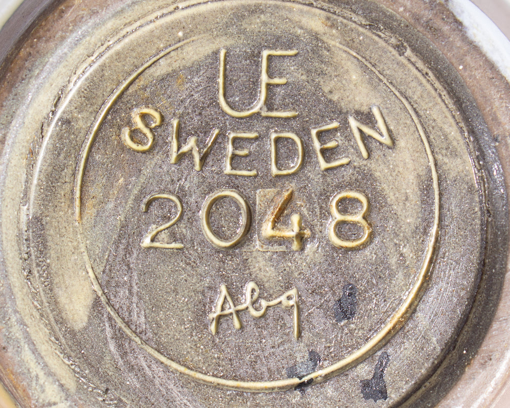 Ingrid Atterberg Upsala-Ekeby Swedish Spiral Ceramic 8” Vase