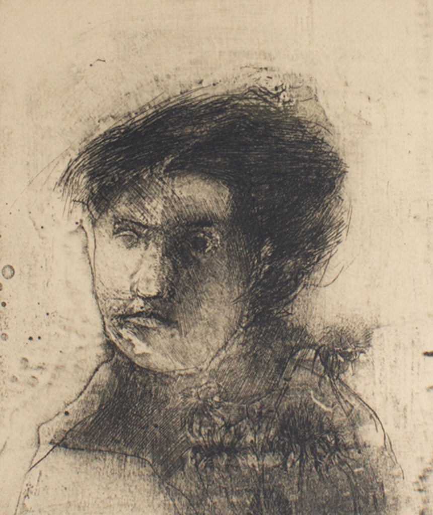 Robert Ernst Marx Signed 1965 Limited Edition Etching of a Man