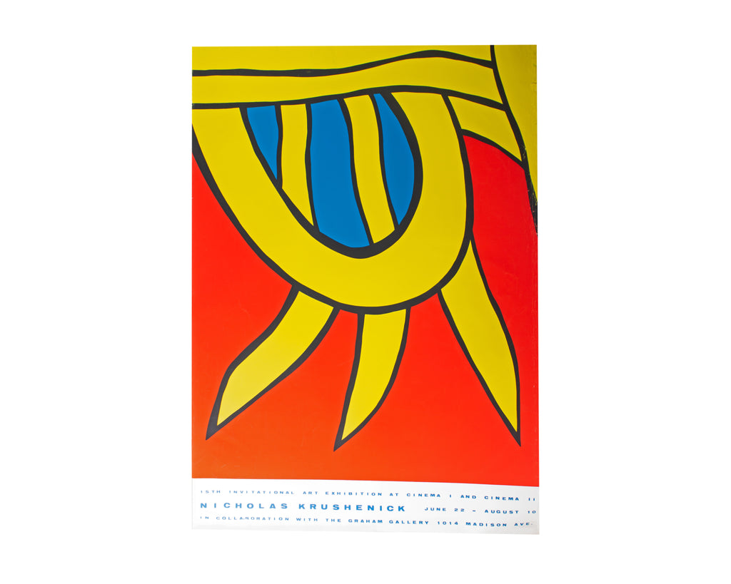 Nicholas Krushenick 1965 Serigraph Exhibition Poster