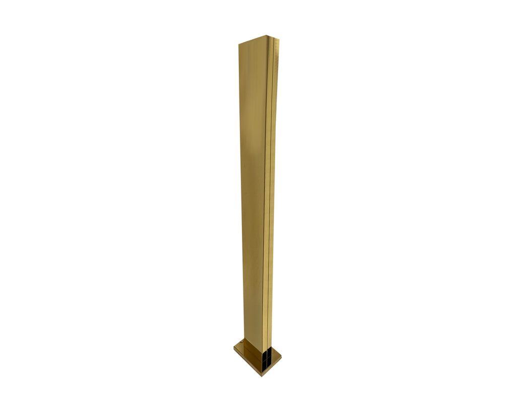 Casella “Pylon” Polished Brass Skyscraper Floor Lamp