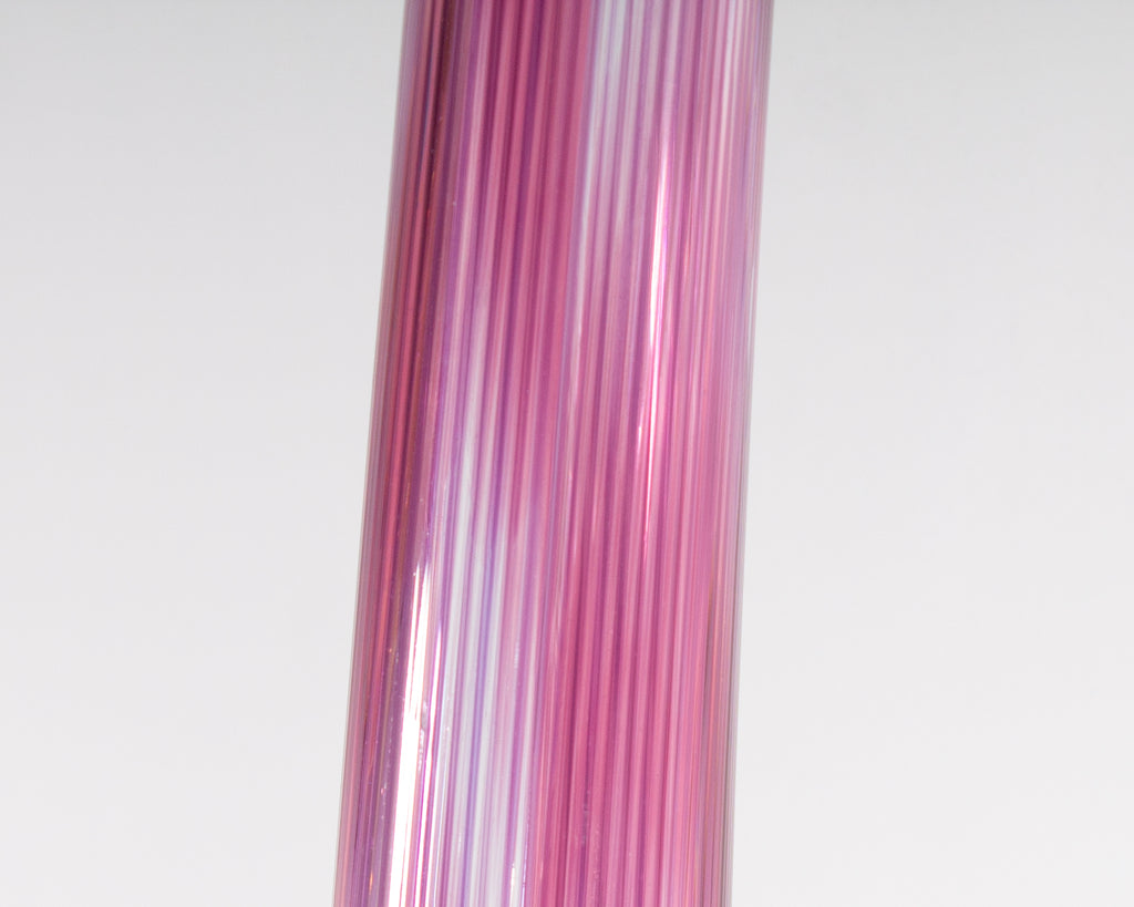 Tom Rupnicki Signed 2003 “Ripple” Purple Monumental Art Glass Vase