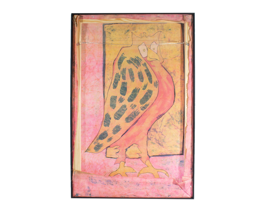 Harry Hilson Signed Abstract Owl Batik