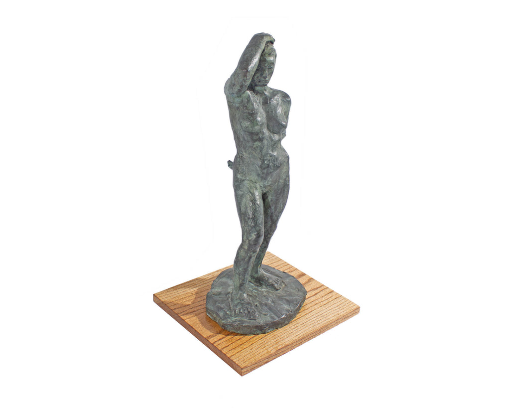Ann Meranus Signed Bronze Sculpture of a Nude Female Figure