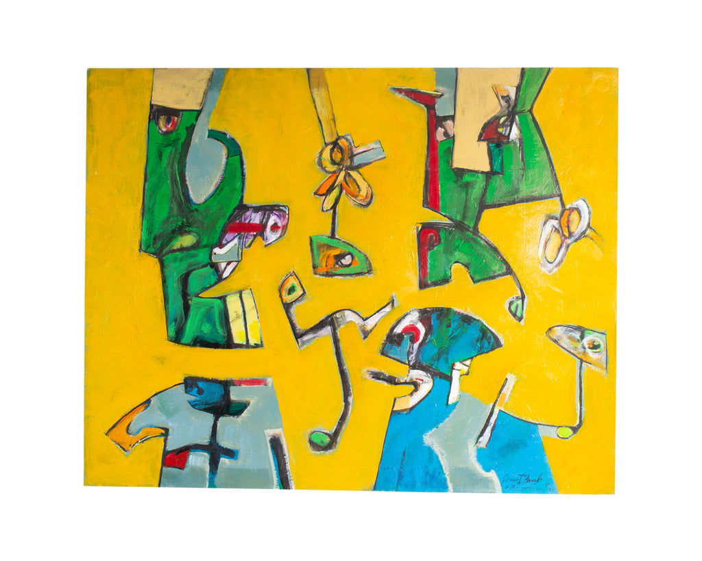 James L. Bruch Signed 2013 Abstract Acrylic on Paper Painting