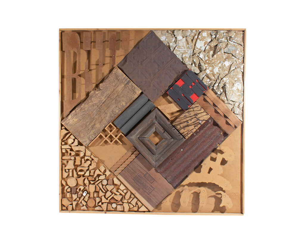 James Spencer Russell Found Object Wooden Assemblage