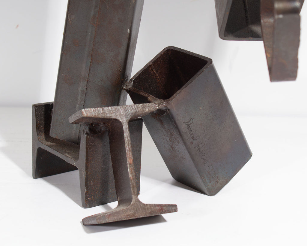 Daniel Horne 2008 Abstract Brutalist Style Metal Balance Sculpture