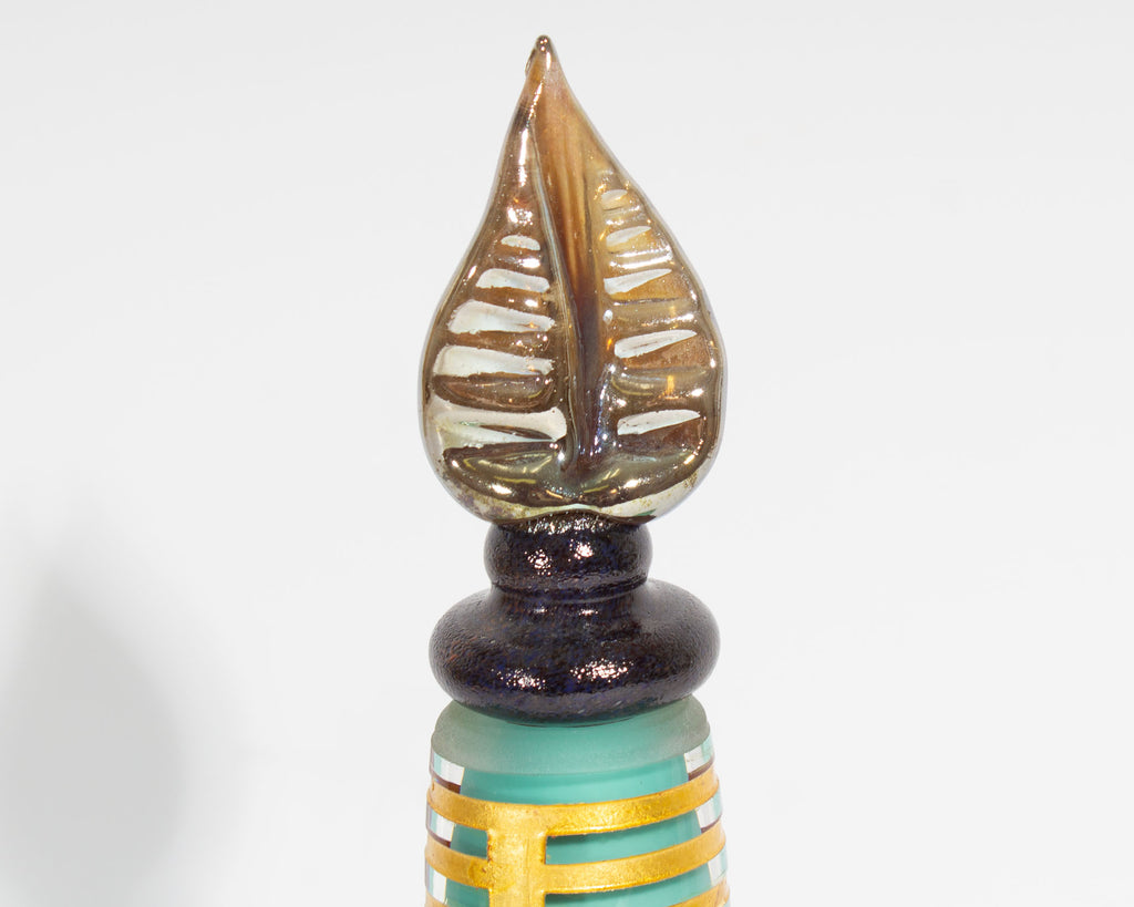 Eric Bladholm Signed 1997 Art Glass Decanter Bottle