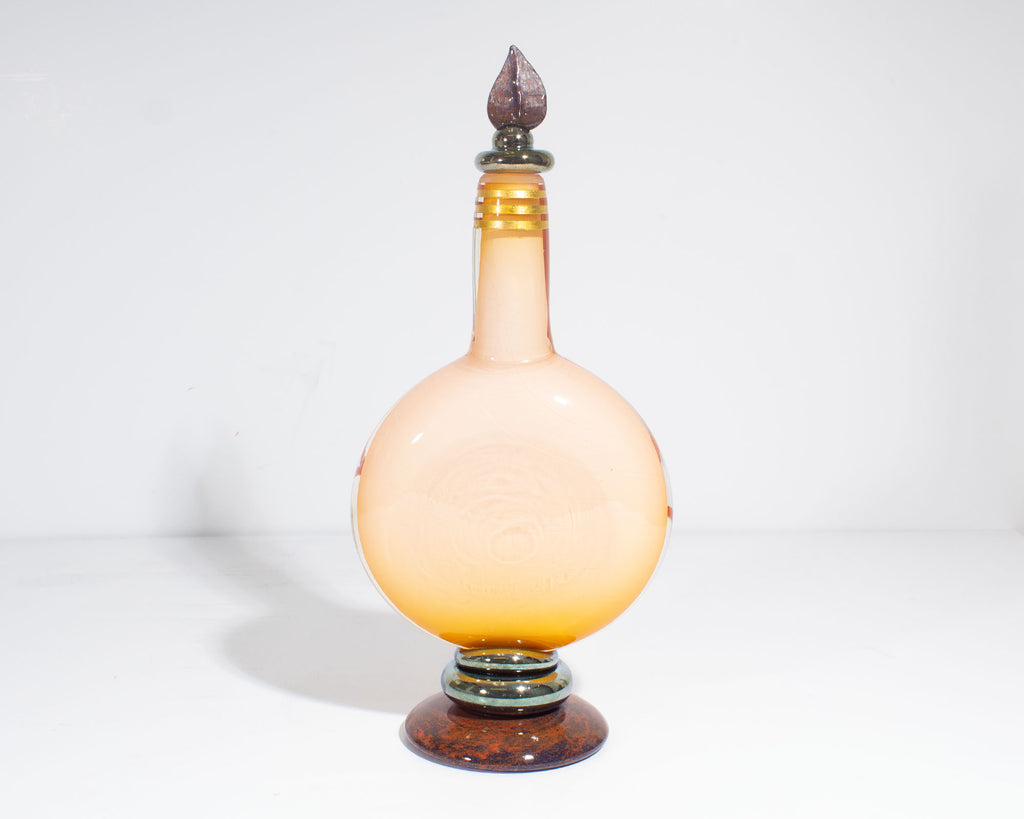 Eric Bladholm Signed 1996 Art Glass Decanter Bottle