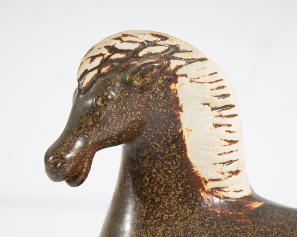 Stig Lindberg Gustavsberg Brown Ceramic Horse