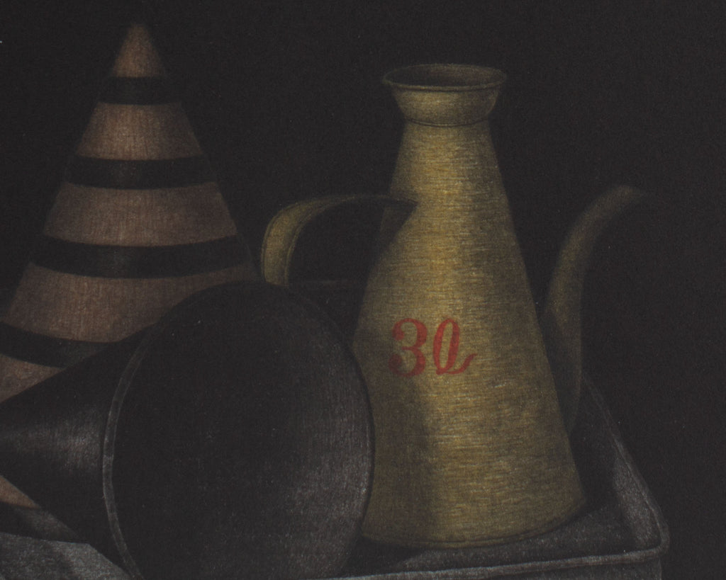 Tomoe Yokoi Signed “Oil Vessel” Artist’s Proof Mezzotint Print