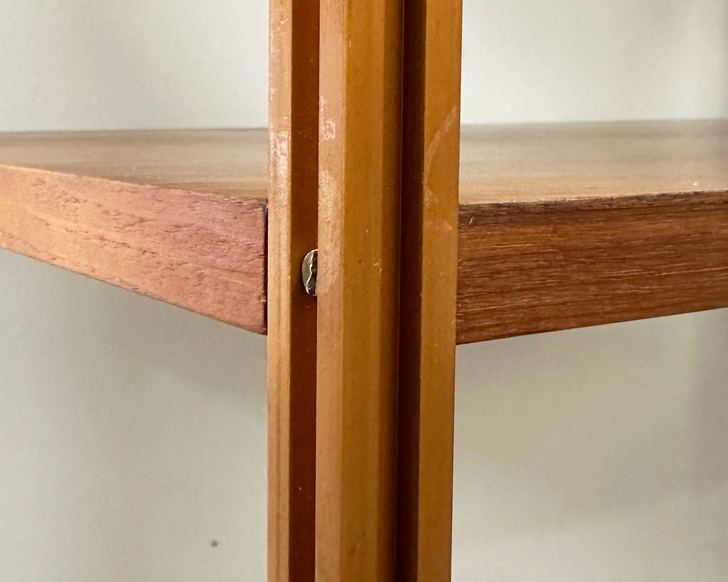 Paul McCobb Style Walnut and Metal Étagère Shelf