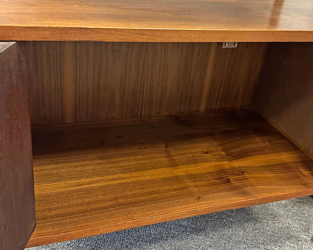 Paul McCobb Style Walnut and Metal Étagère Shelf