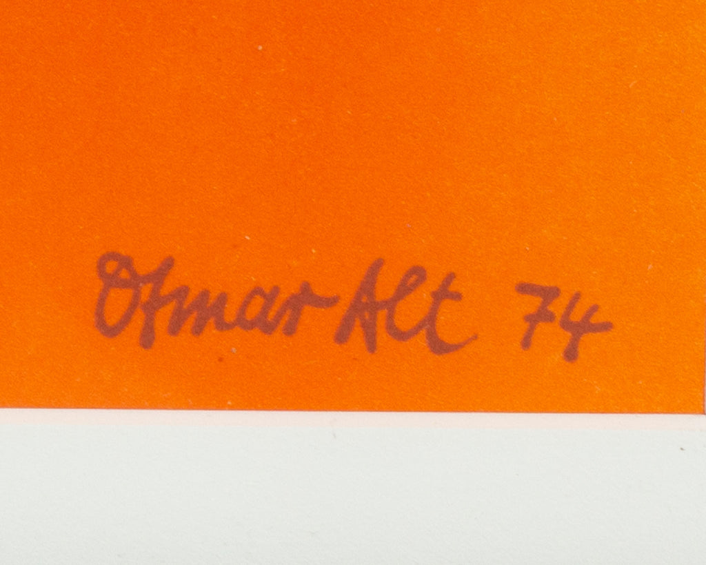 Otmar Alt 1974 Abstract Zincograph Print