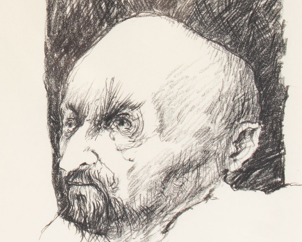 James L. Bruch Signed 1965 Charcoal Portrait Drawing