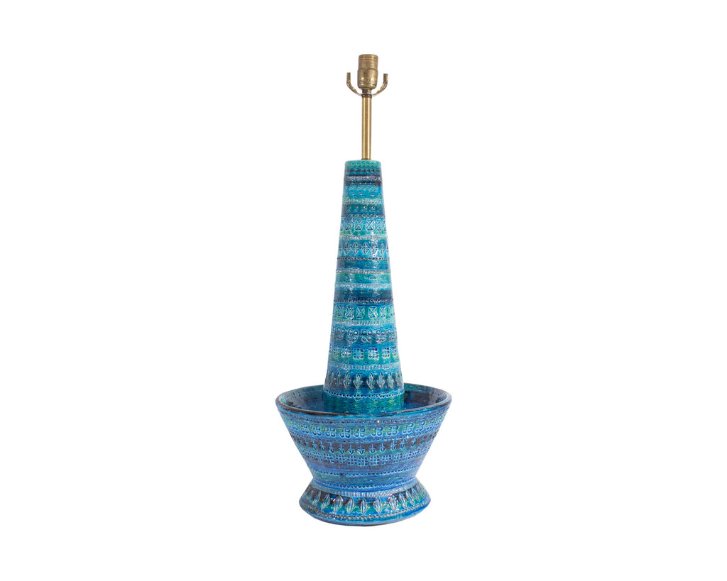 Bitossi Italian Rimini Blue Ceramic Table Lamp