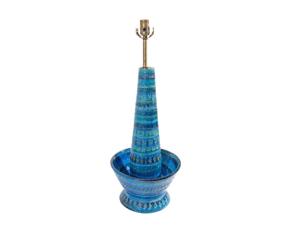 Bitossi Italian Rimini Blue Ceramic Table Lamp