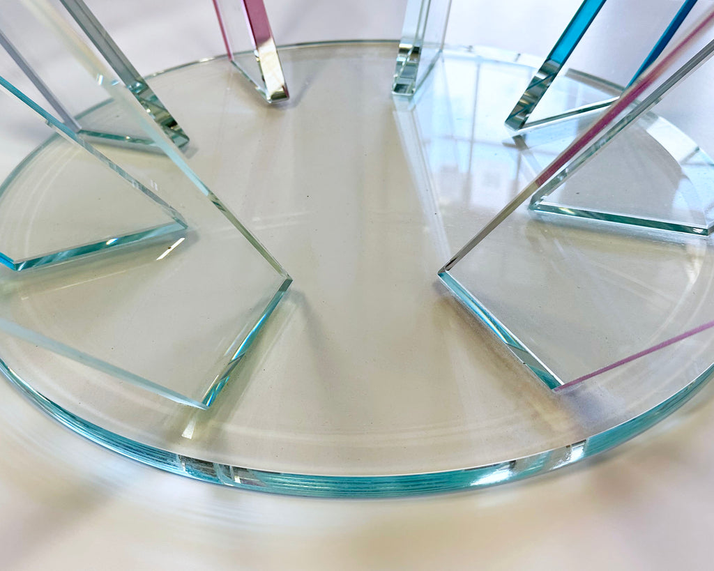 Postmodern Dichroic Glass Coffee Table