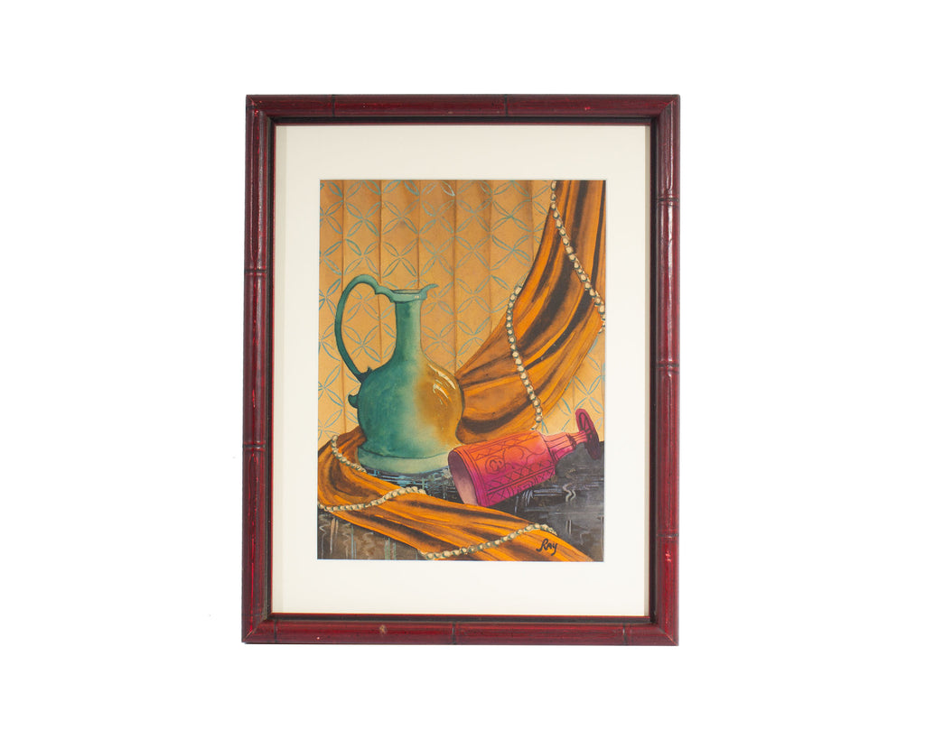 Robert C. Ray Signed Watercolor Still Life Painting