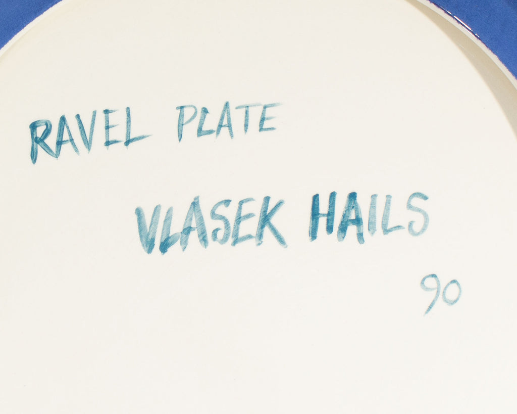 Doris Vlasek Hails Signed 1990 “Ravel Platter” Ceramic Platter