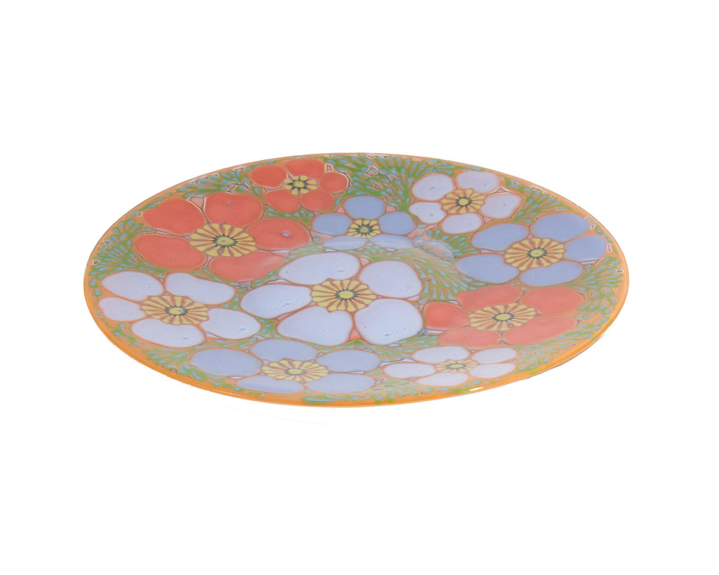 Higgins Fused Glass Floral Plate