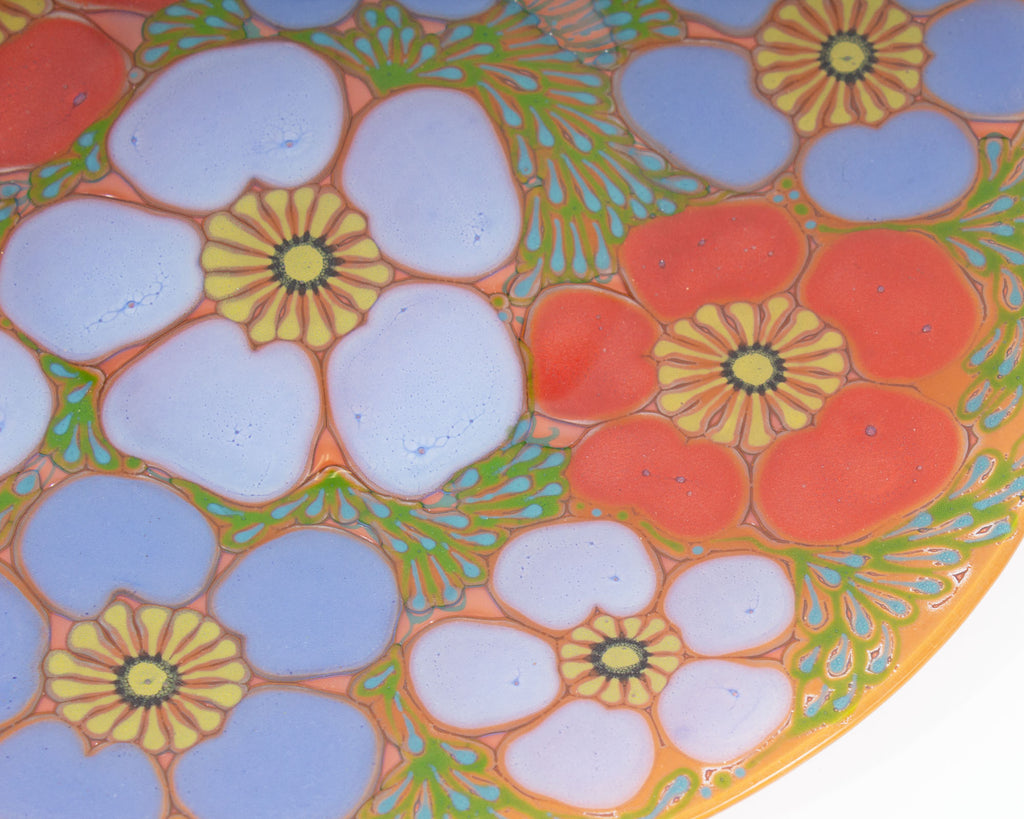 Higgins Fused Glass Floral Plate