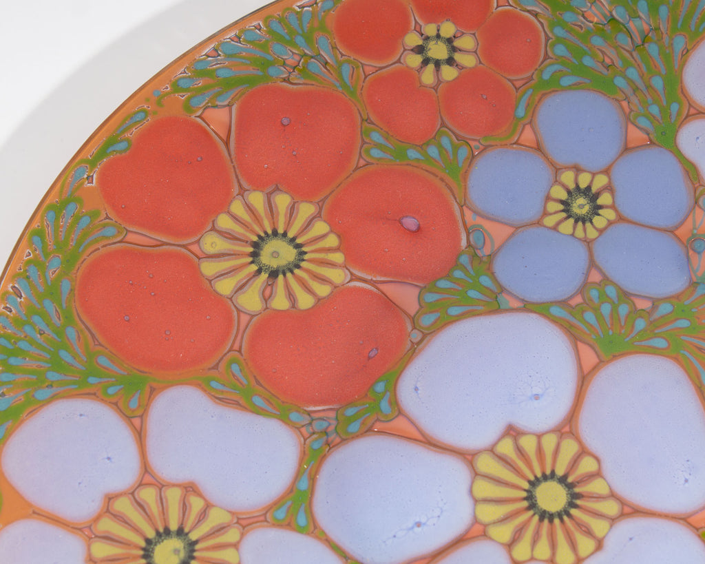 Higgins Fused Glass Floral Plate