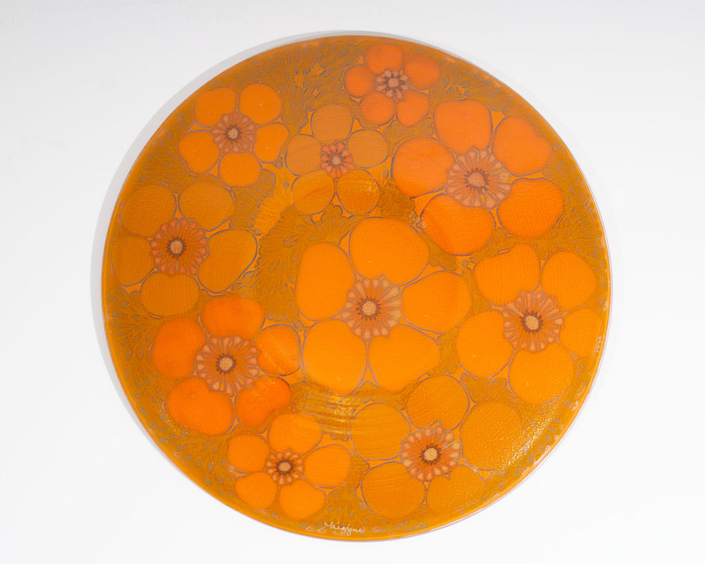 Higgins Fused Glass Floral Plate