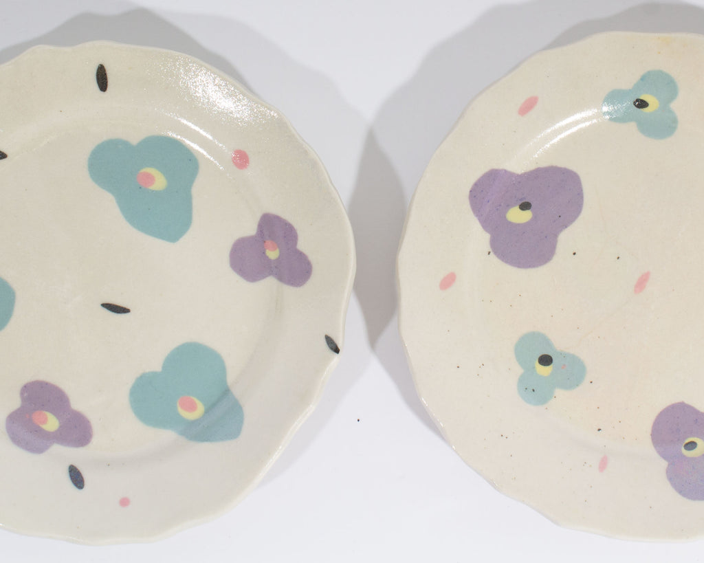 Madeline Kaczmarczyk Signed Studio Pottery Postmodern Plates