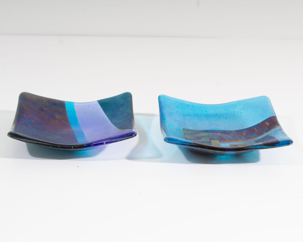 Christine McEwan Verre Visage Studio Fused Glass Dishes