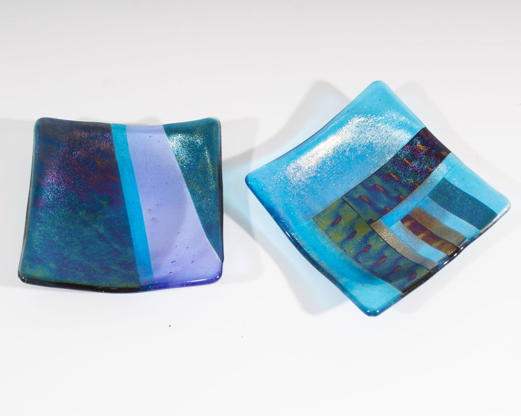 Christine McEwan Verre Visage Studio Fused Glass Dishes