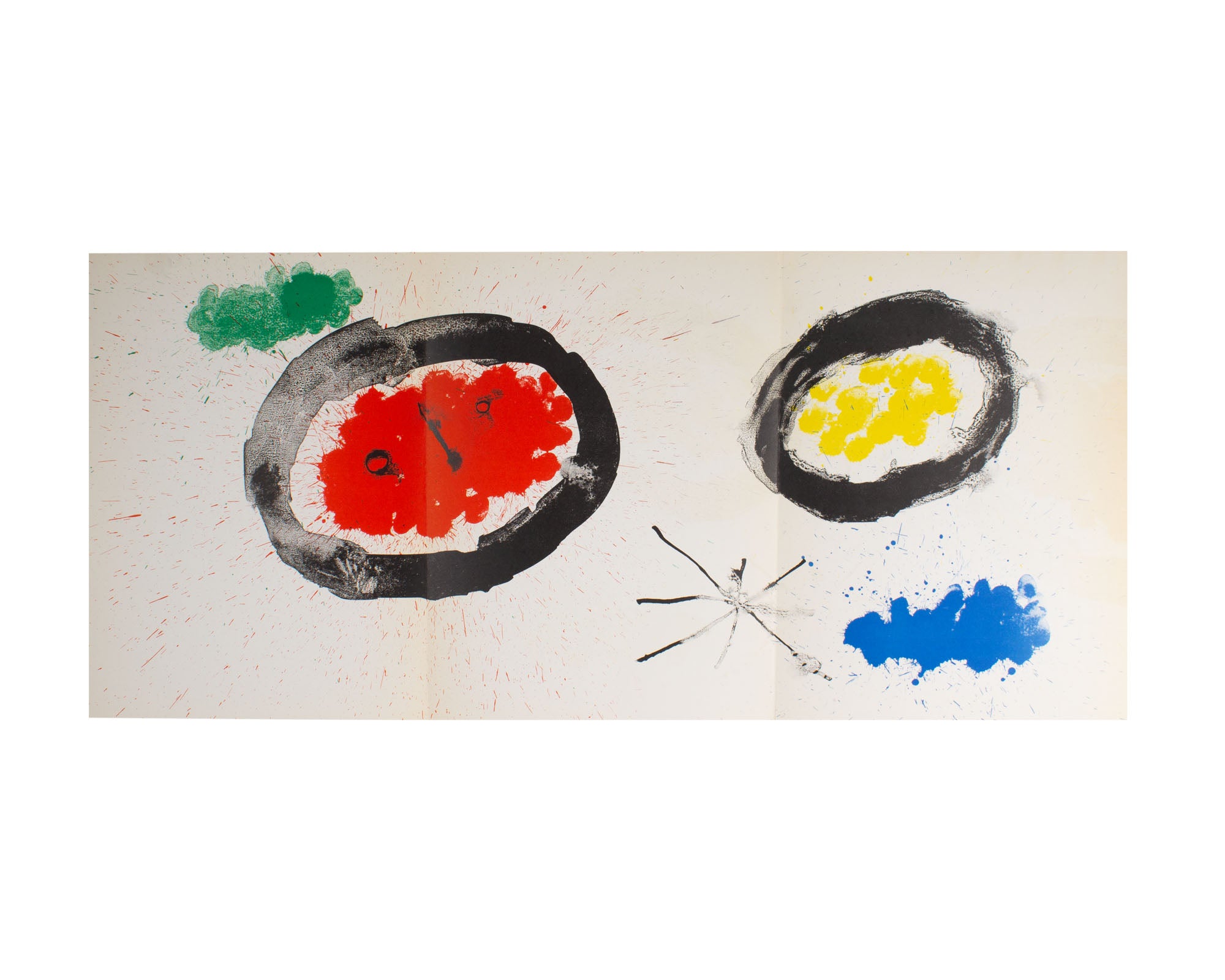 絵画 Mirror_Oil No.2 Joan Miró 1961 Lithograph from “Derriere le Miroir,” No. 128