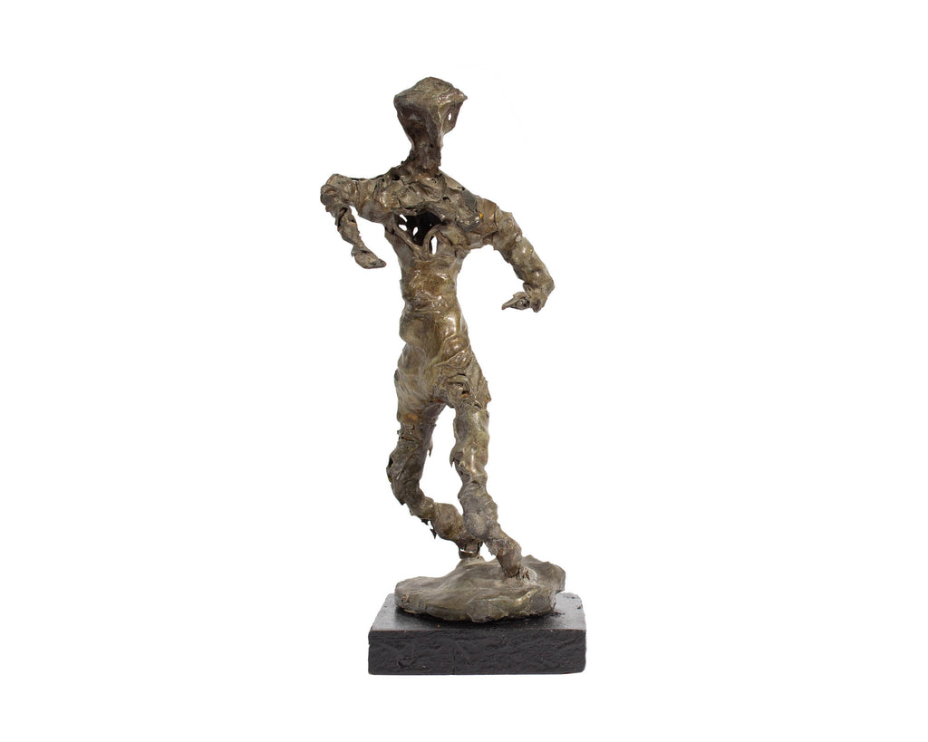 Brutalist Abstract Metal Sculpture of a Figure