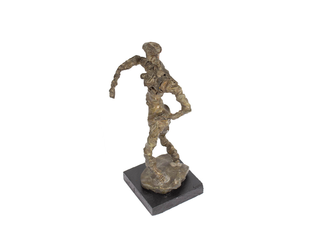 Brutalist Abstract Metal Sculpture of a Figure