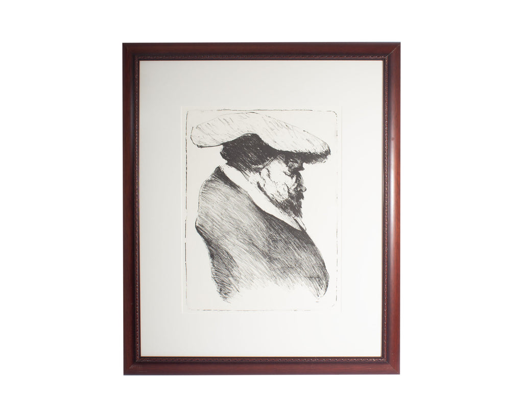 James L. Bruch 1960s Stone Lithograph Portrait