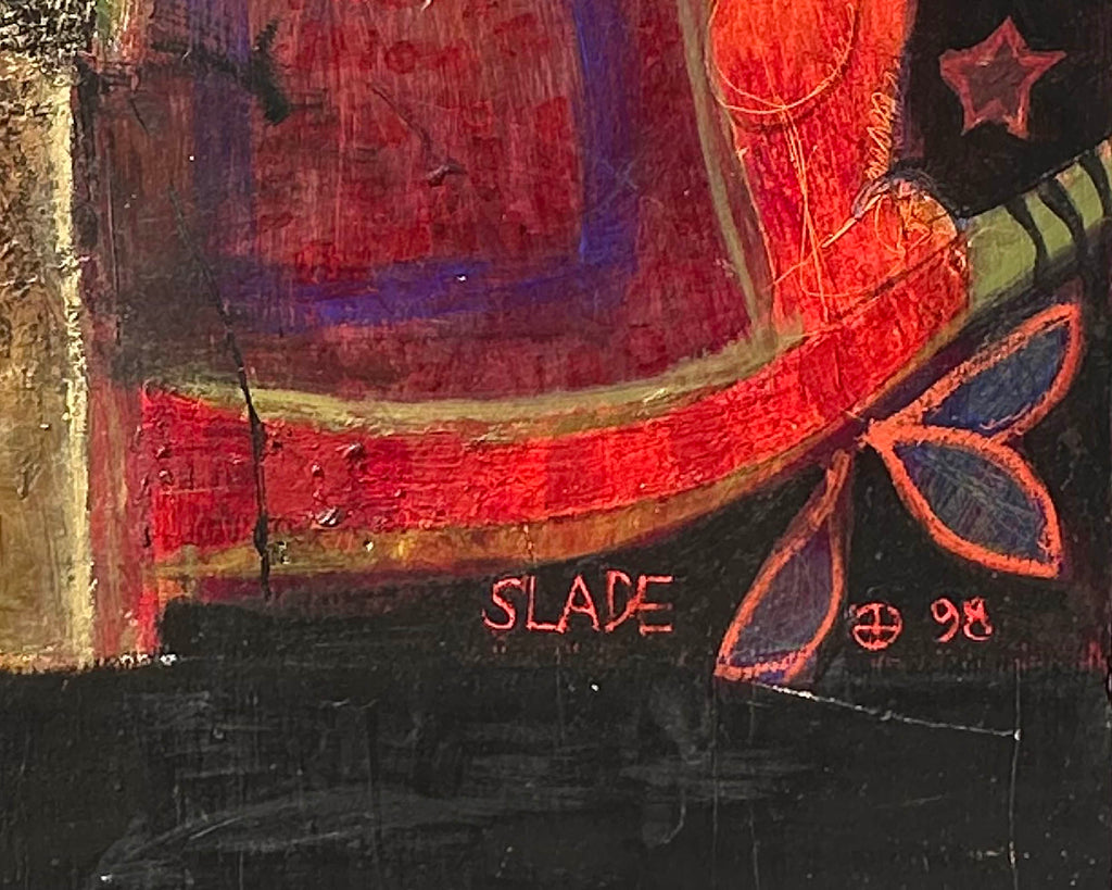 Slade Graves Signed “The Die is Cast” Mixed Media Painting on Board