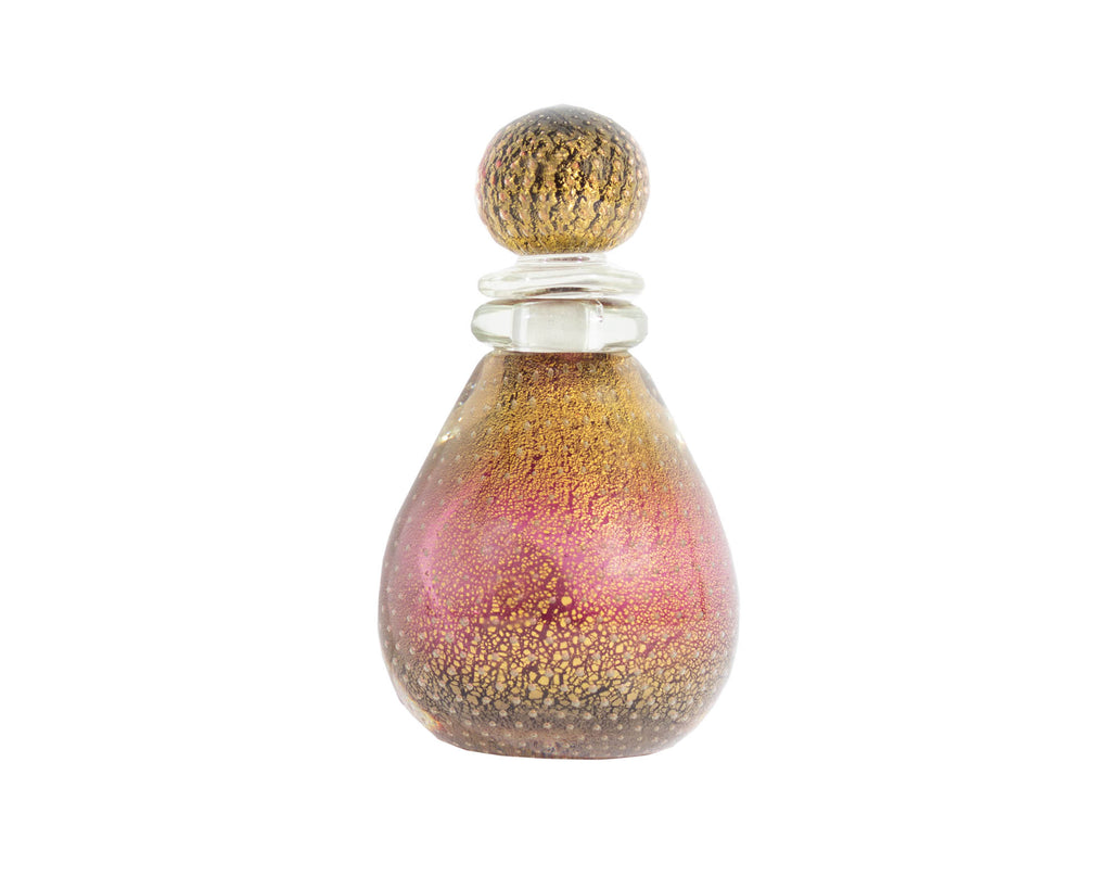 Murano Italian Bullicante Glass Bottle