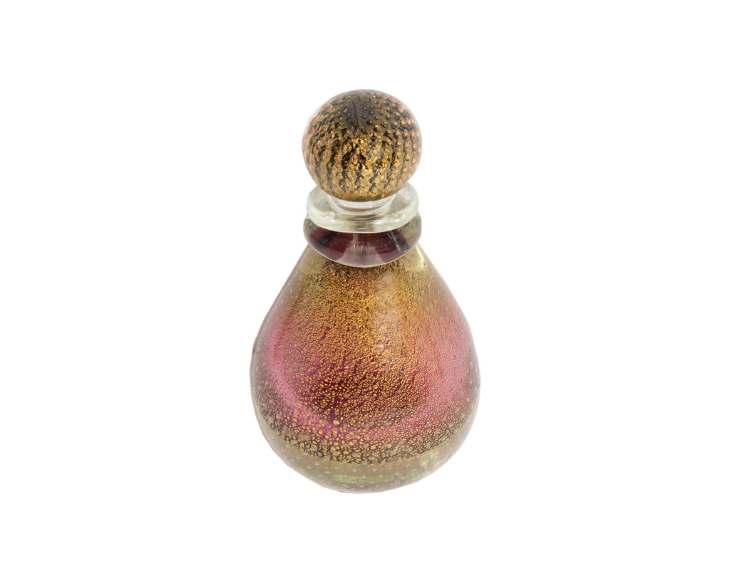 Murano Italian Bullicante Glass Bottle