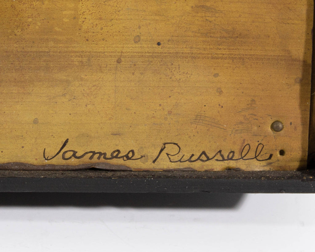 James Spencer Russell Signed “Variations on a Square XVII” Found Object Assemblage