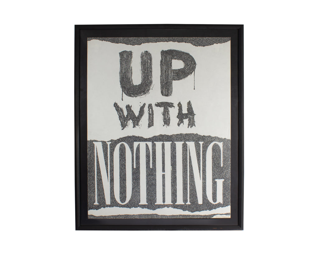 James Spencer Russell Signed “Up With Nothing” Graphite Drawing