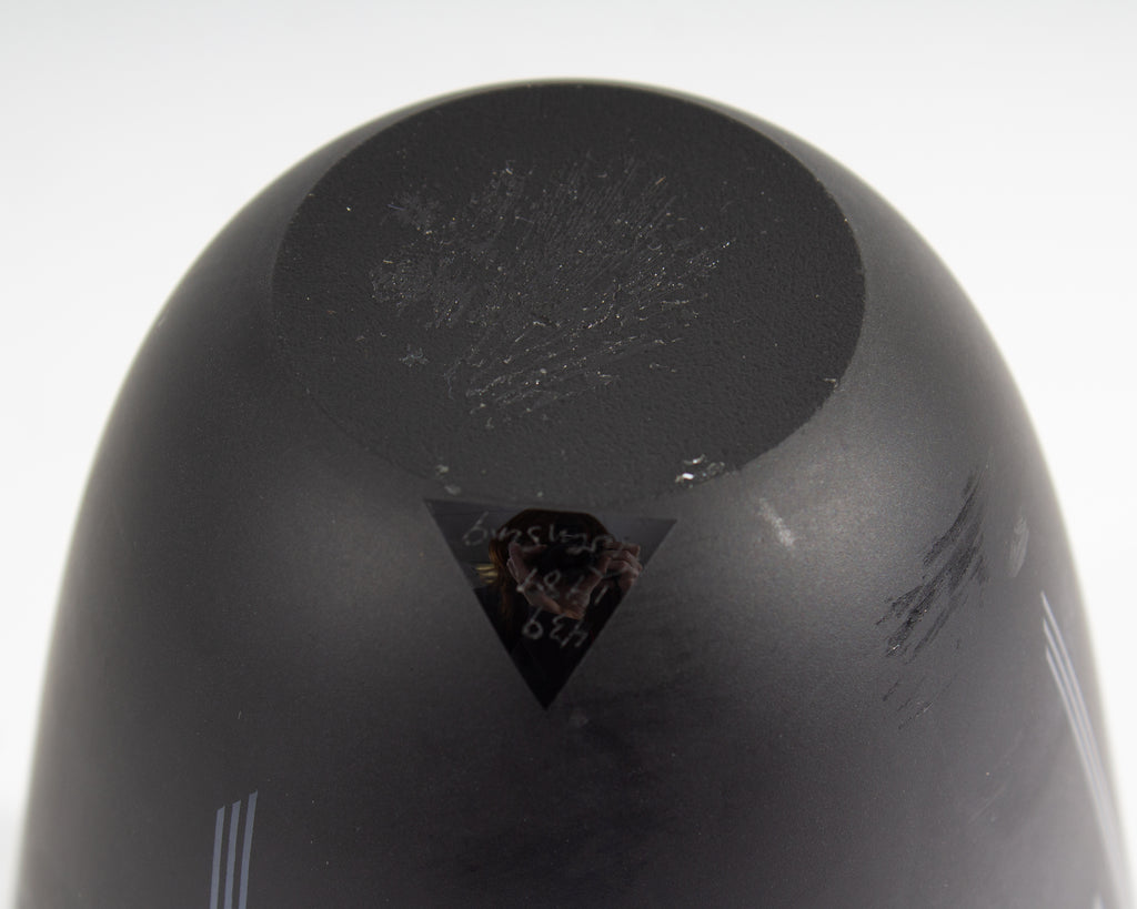 Bob Toensing Signed 1989 Black Glass Vase